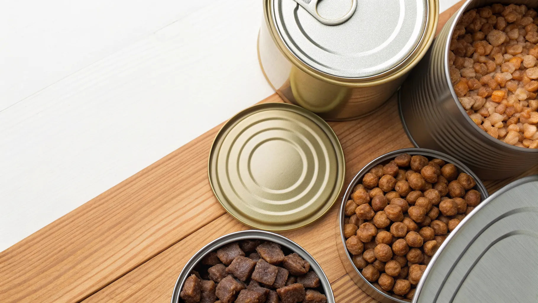 Typical shelf life by dog food type