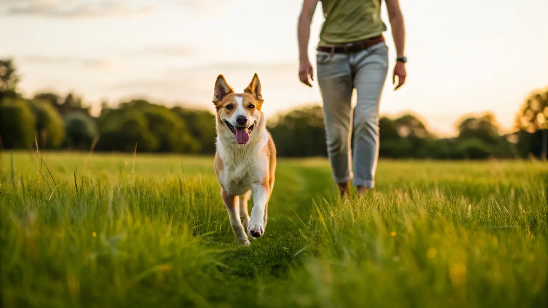 Illustration of Intense Dog Staring During Exercise